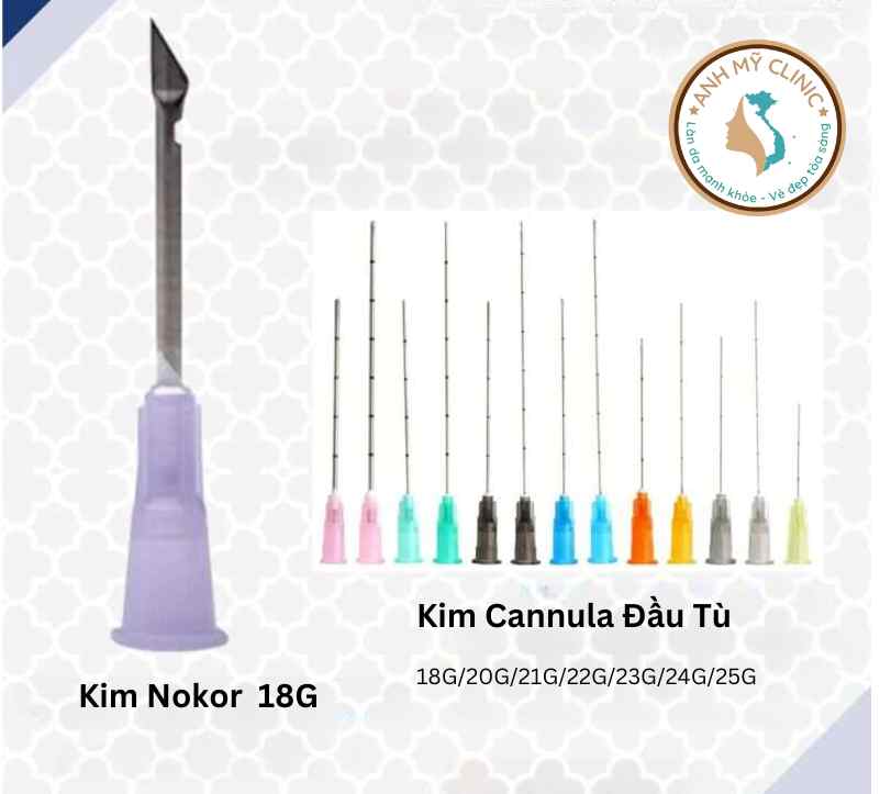 Kim Nokor và cannula dùng để cắt đáy sẹo