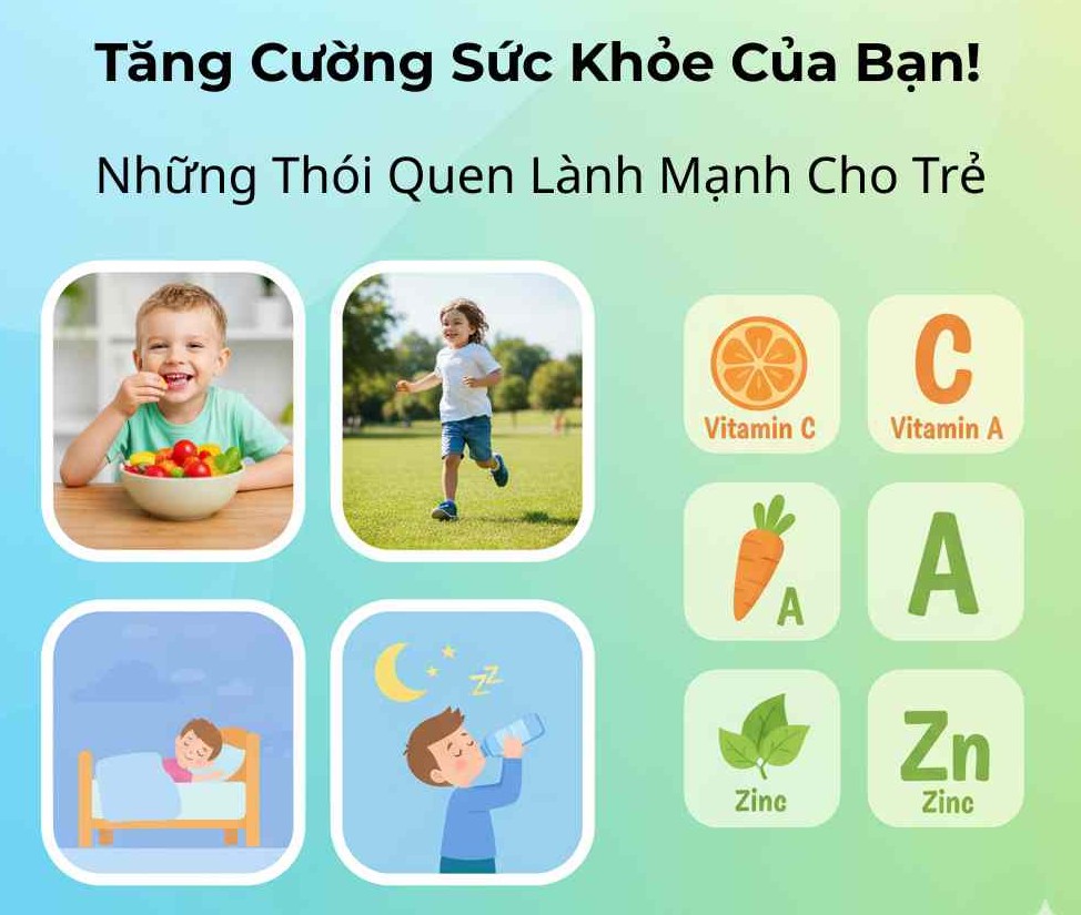 Minh họa chế độ ăn gi&agrave;u vitamin v&agrave; lối sống l&agrave;nh mạnh gi&uacute;p ph&ograve;ng ngừa mụn c&oacute;c