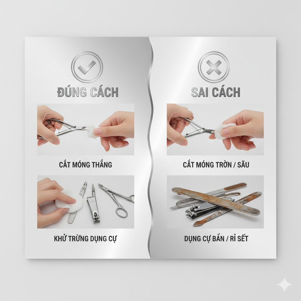 luu-y-dieu-tri-benh-mong-tai-nha-bs-truong-le-dao.png Hình hướng dẫn chăm sóc và phòng tái phát bệnh móng an toàn tại nhà – Phòng Khám Da Liễu Anh Mỹ.