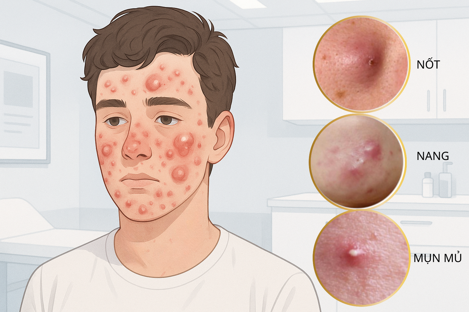 Ph&acirc;n loại mụn trứng c&aacute; nặng