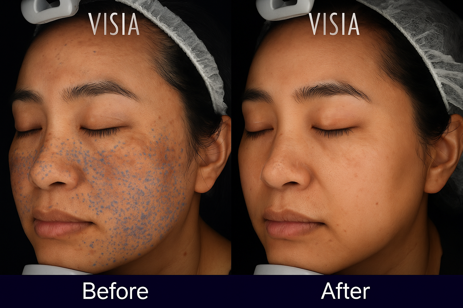 Phân tích da nám bằng VISIA tại Phòng Khám Da Liễu Anh Mỹ Clinic