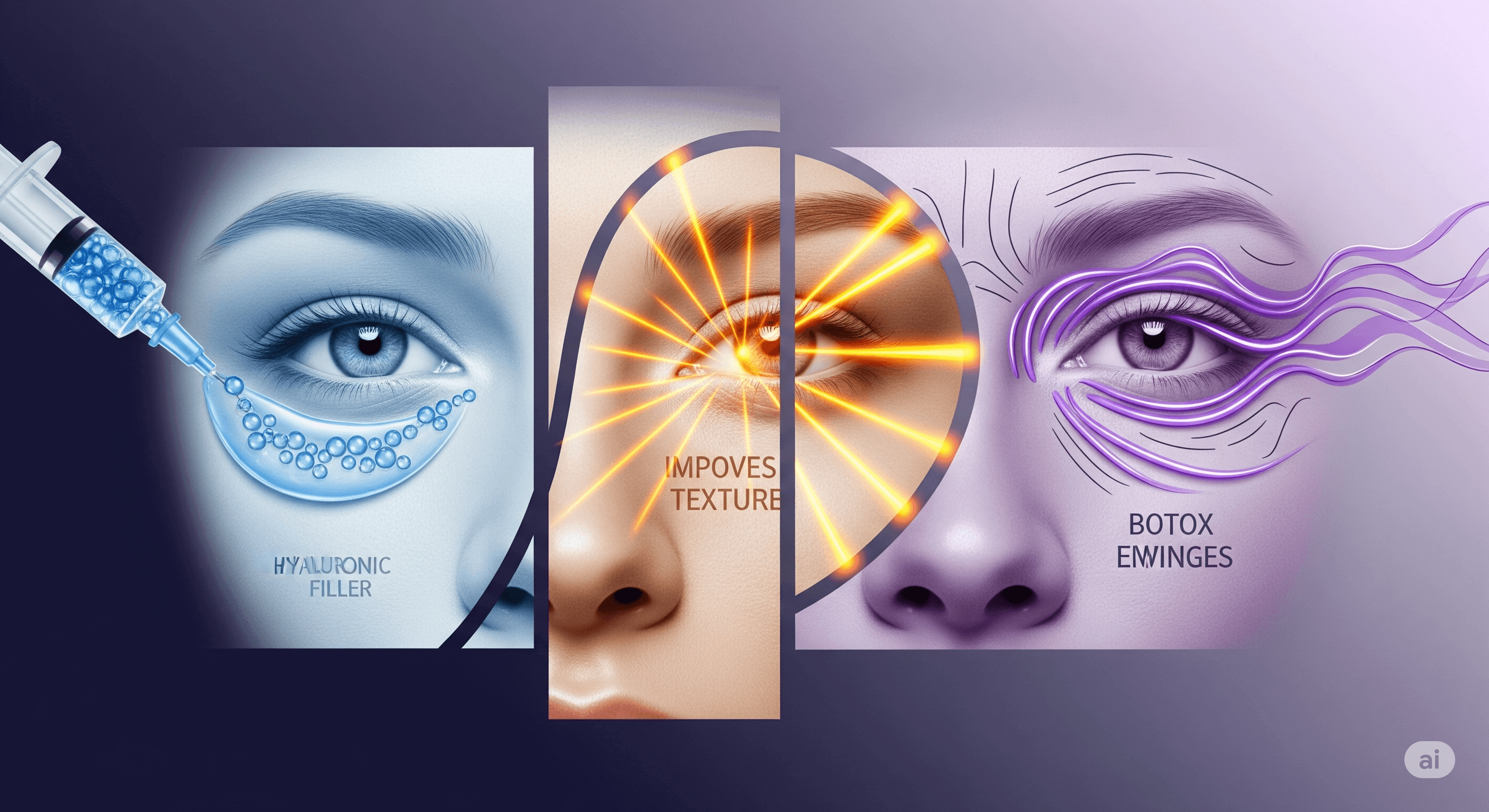 Sức mạnh hiệp đồng của liệu ph&aacute;p kết hợp trong việc x&oacute;a r&atilde;nh lệ v&agrave; trẻ h&oacute;a v&ugrave;ng mắt to&agrave;n diện.