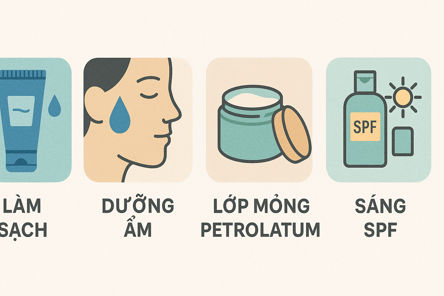 quy-trinh-slugging-4-buoc.png Quy trình 4 bước: làm sạch – cấp ẩm – khóa ẩm – SPF sáng