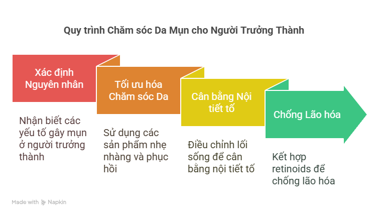 Quy trình Chăm sóc Da Mụn cho Người Trưởng Thành