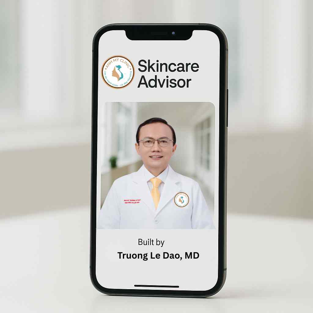 scientific-skincare-app-dr-dao1.jpg The interface of the scientific skincare app developed by Dr. Truong Le Dao.
