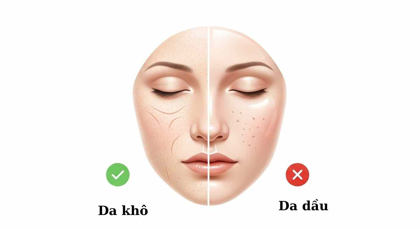 slugging-ai-nen-khong-nen.jpg So sánh da khô và da dầu khi thực hiện slugging.