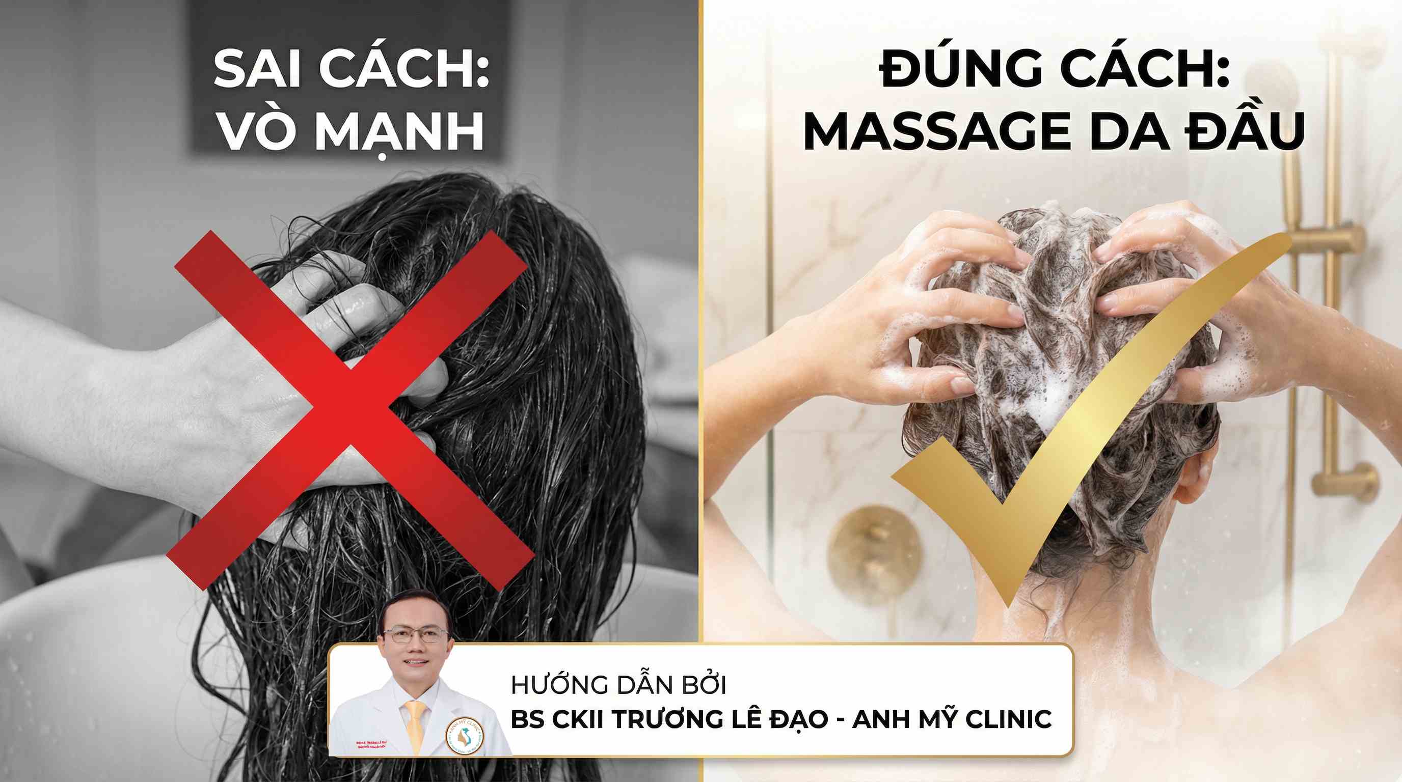 Cách Gội Đầu Đúng Cách & Chải Tóc Không Rụng Chuẩn Y Khoa 2026