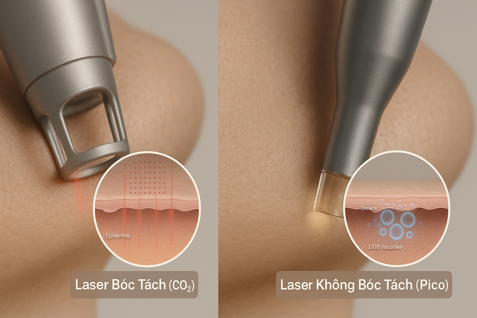 so-sanh-laser-boc-tach-va-khong-boc-tach.png So sánh cơ chế hoạt động của laser bóc tách CO₂ và laser không bóc tách Picosecond trong trẻ hóa da.