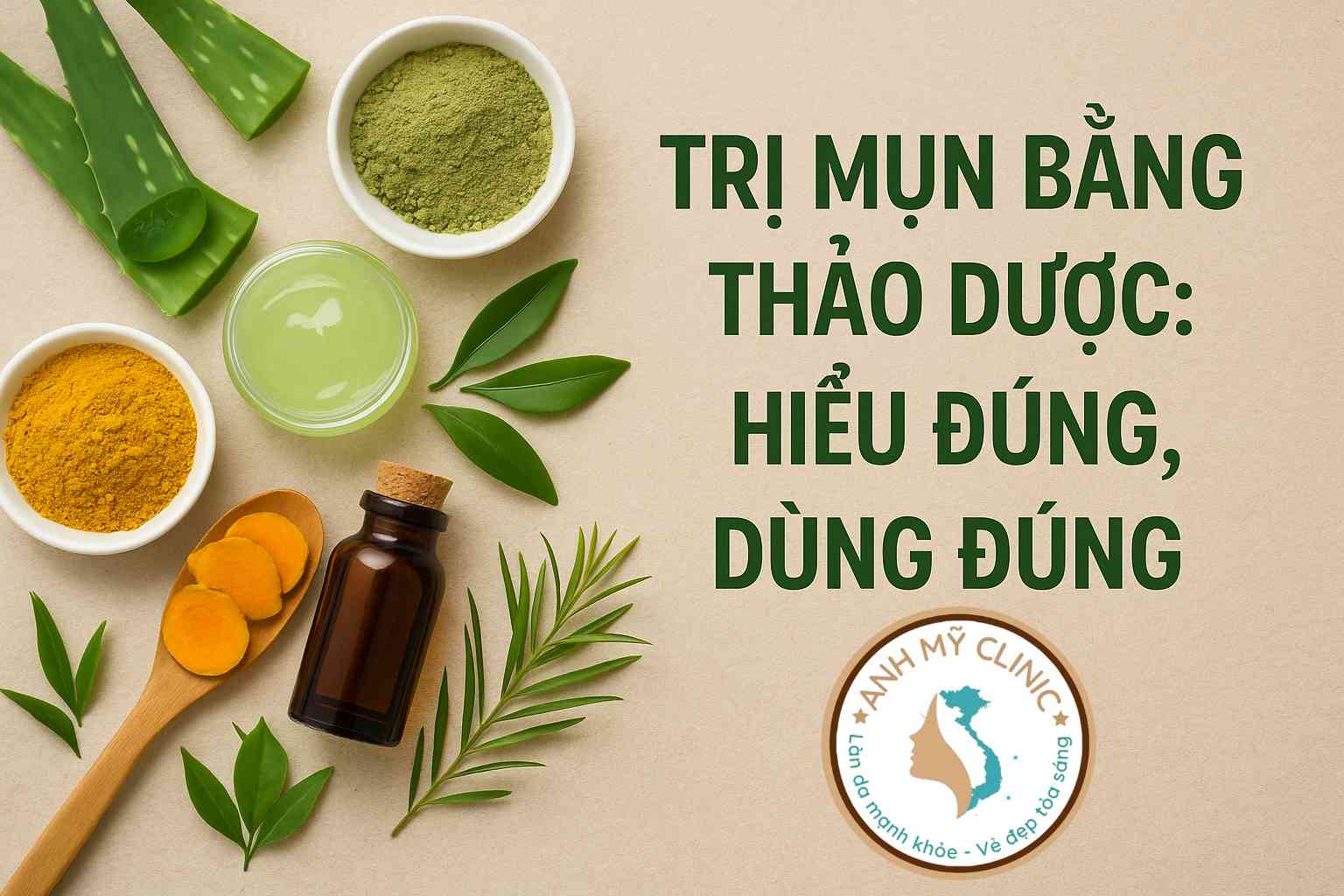 Trị mụn bằng thảo dược: Hiểu đúng, dùng đúng, da mới khỏe