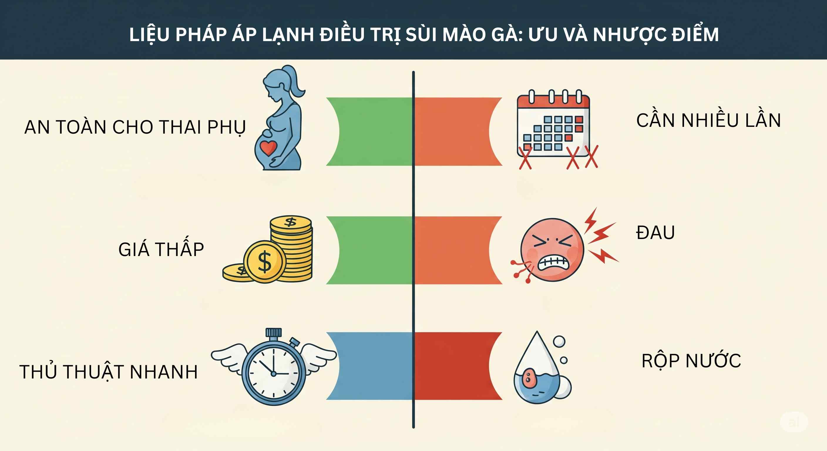 uu-nhuoc-diem-ap-lanh-sui-mao-ga.jpg Ưu và nhược điểm của phương pháp điều trị sùi mào gà bằng nitơ lỏng cần được hiểu rõ.