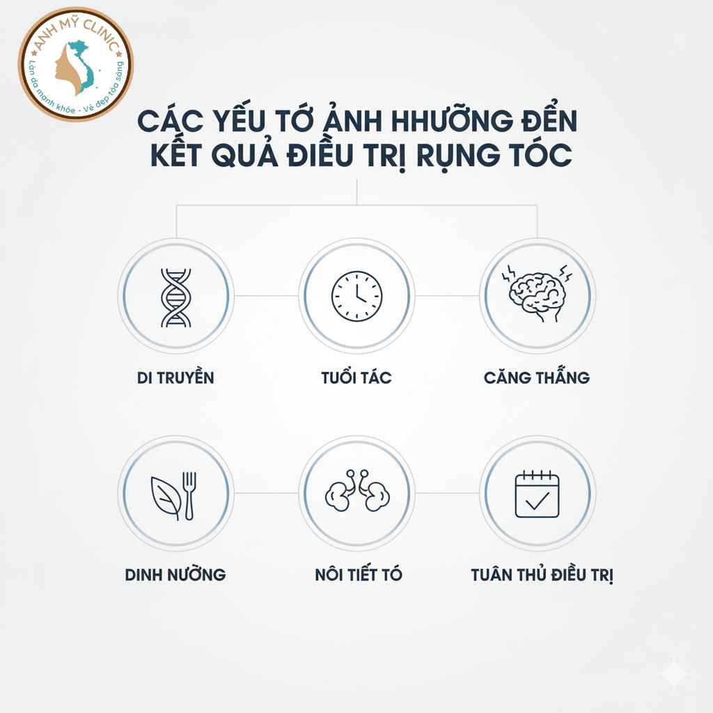 yeu-to-anh-huong-dieu-tri-rung-toc-jpg.jpeg Infographic thể hiện 6 yếu tố ảnh hưởng đến kết quả điều trị rụng tóc bằng Minoxidil và PRP tại Phòng Khám Da Liễu Anh Mỹ