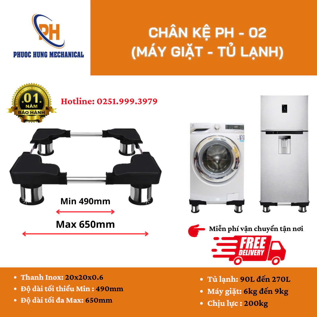  Chân Kệ Tủ Lạnh-Máy Giặt Đa Năng ( Nhỏ ) , Chất Liệu Inox 304