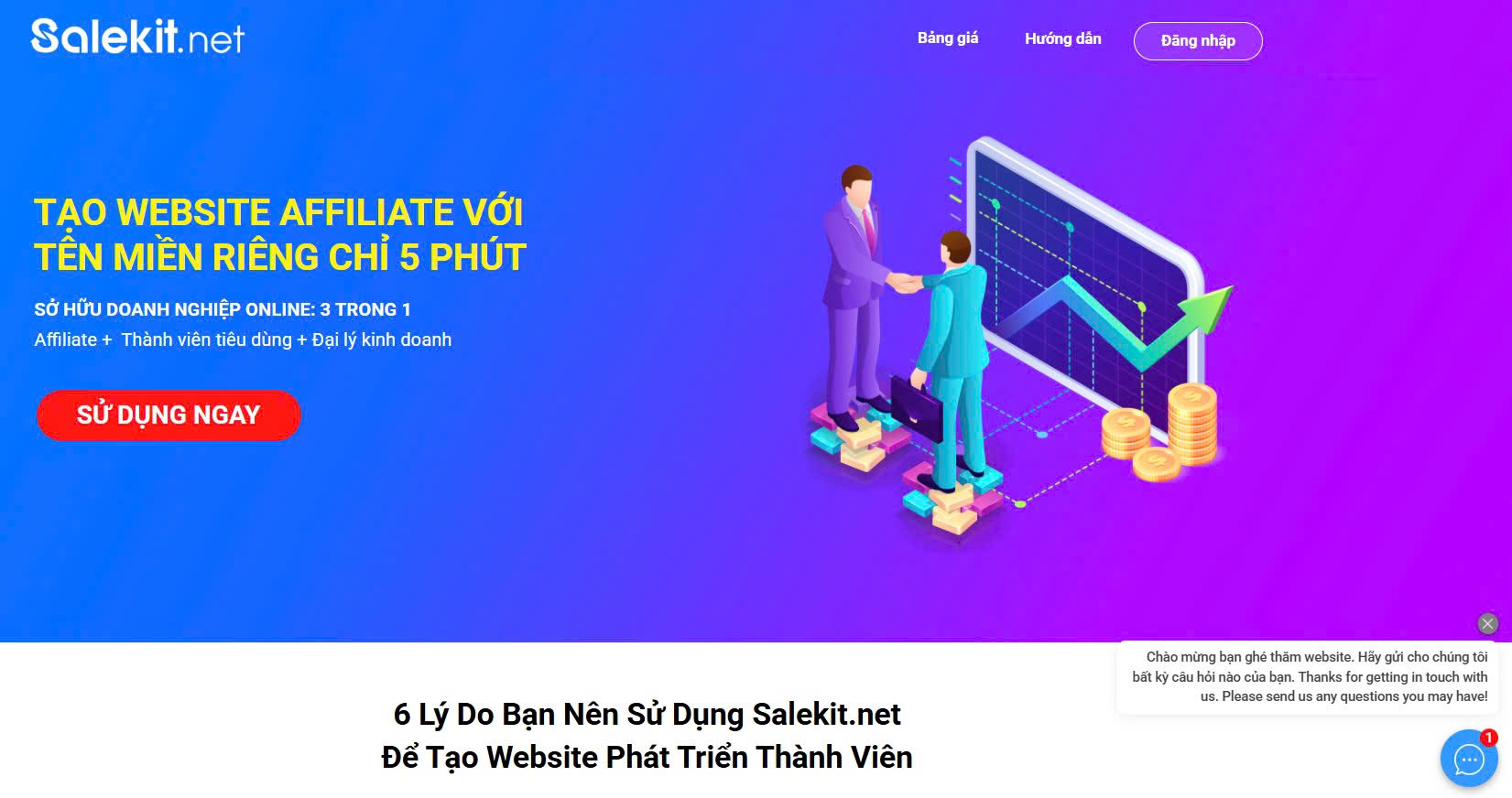 Salekit net giúp bạn tránh được nguy cơ thất bại khi mới làm Affiliate