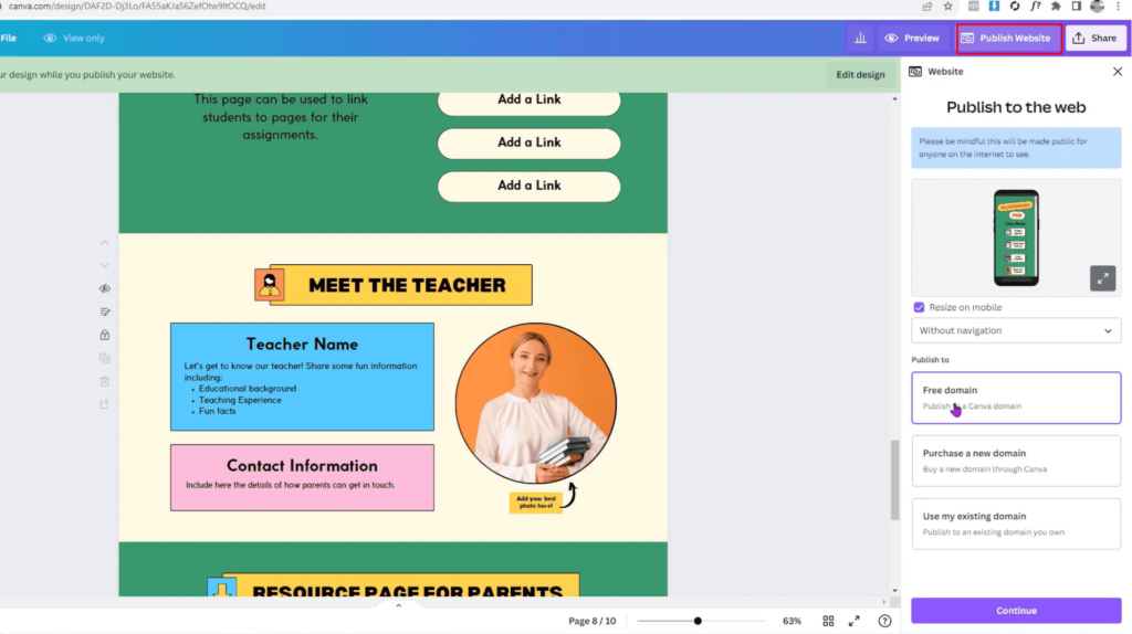 Xuất bản landing page