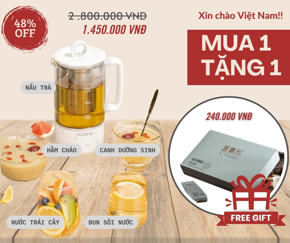 Ưu đãi Mua 1 tặng 1 Xin chào Việt Nam từ nhãn hàng Yoye chuyên gia ấm trà dưỡng sinh hàng đầu Trung Quốc