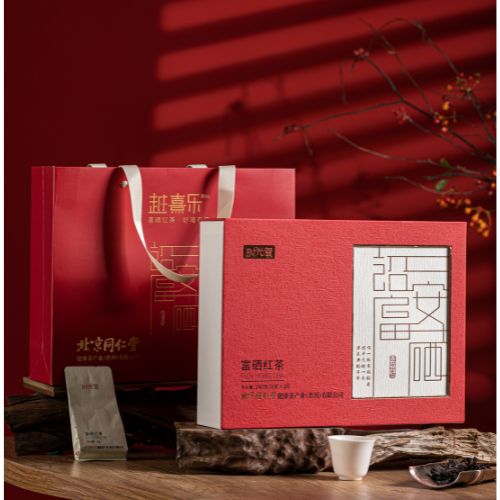 Hộp quà thượng hạng Hồng trà giàu Selen Phúc Hỷ Thời Quang Dưỡng - Bắc Kinh Đồng Nhân Đường