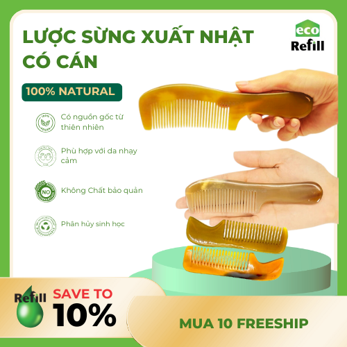 Lược sừng xuất Nhật có cán