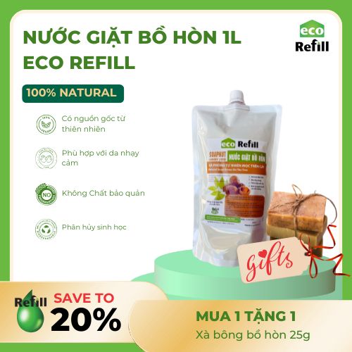  Nước giặt Bồ Hòn Eco Refill 1L