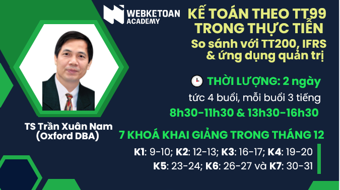 KẾ TOÁN THEO TT 99 TRONG THỰC TIỄN – So sánh với TT 200, IFRS và ứng dụng quản trị