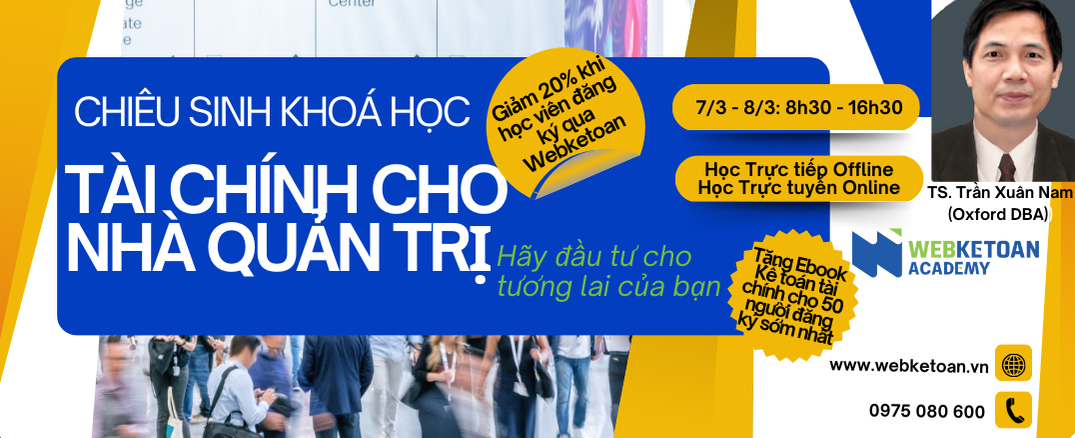 CHIÊU SINH KHOÁ 07/03/25 TÀI CHÍNH CHO NHÀ QUẢN TRỊ