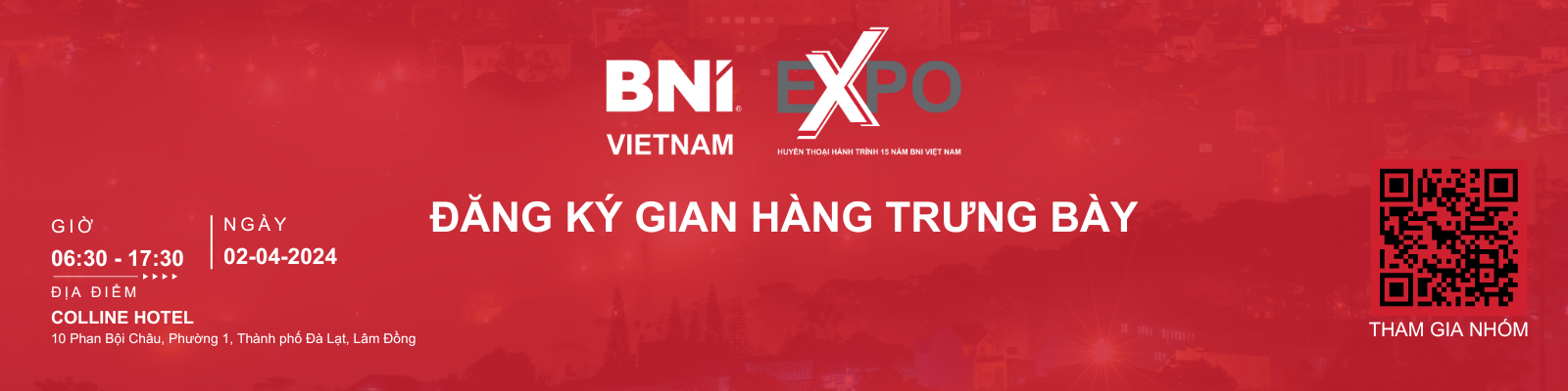 BNI Expo Đà Lạt - Đăng ký gian hàng