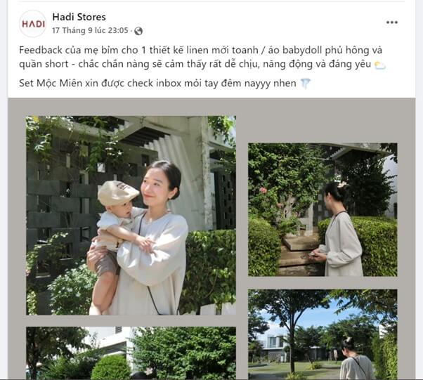 Mẫu content feedback quần &aacute;o