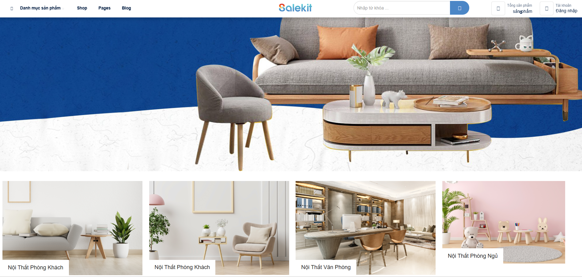 Mẫu thiết kế websiet si&ecirc;u thị nội thất 05