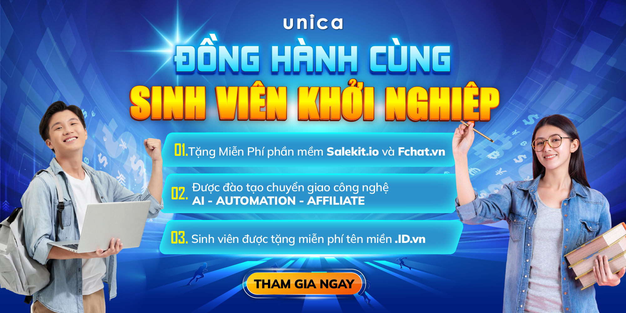 Unica đồng hành cùng sinh viên khởi nghiệp online