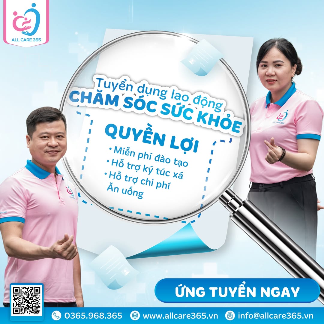 THÔNG BÁO TUYỂN DỤNG LAO ĐỘNG CHĂM SÓC SỨC KHỎE