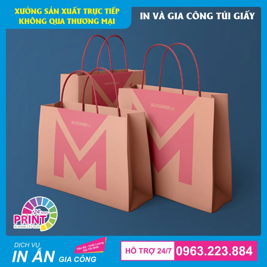 Xưởng in túi giấy cho shop thời trang giúp tạo ấn tượng tới khách hàng