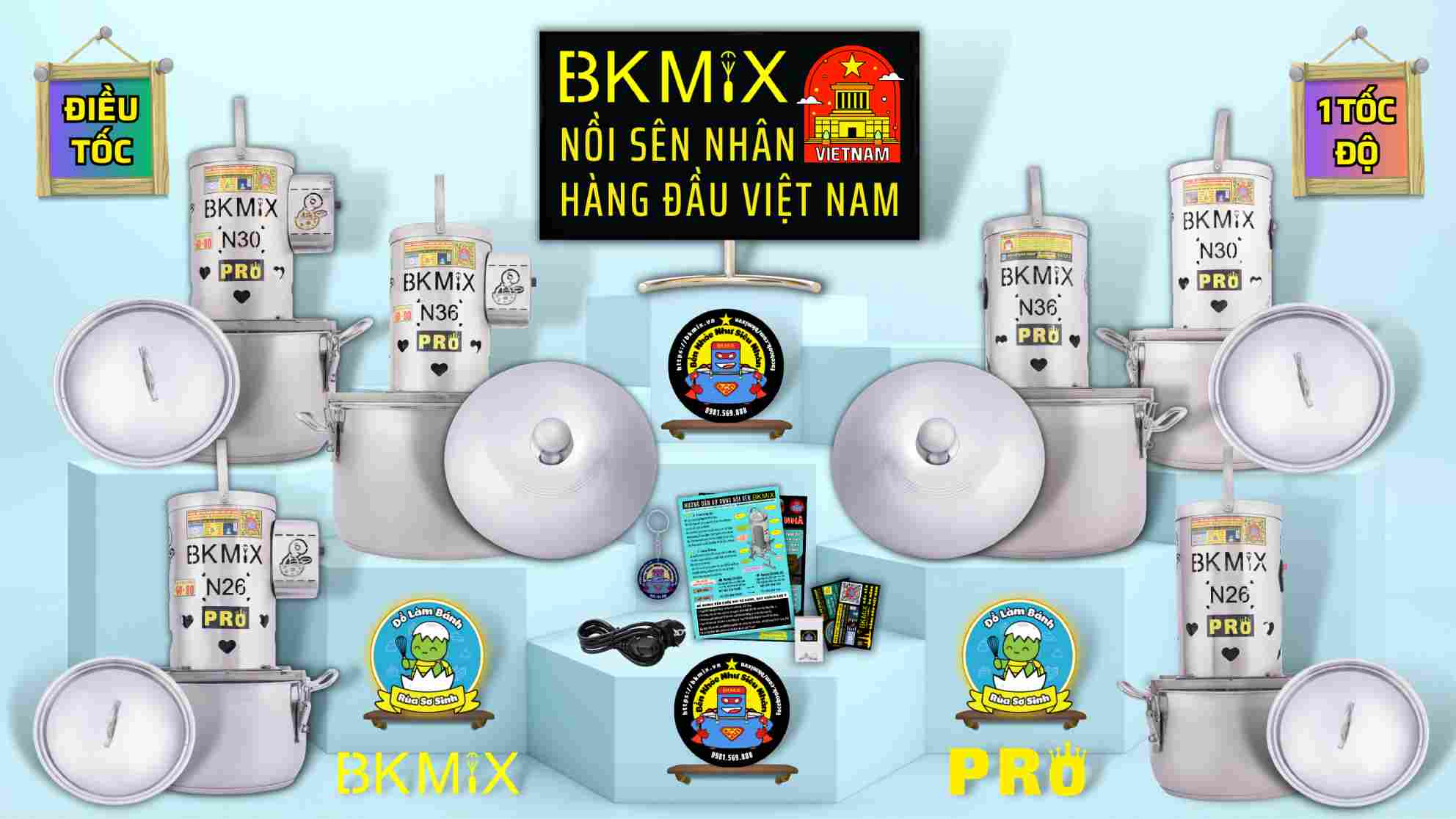 công suất hoạt động của máy sên nhân trung thu BKMIX 
