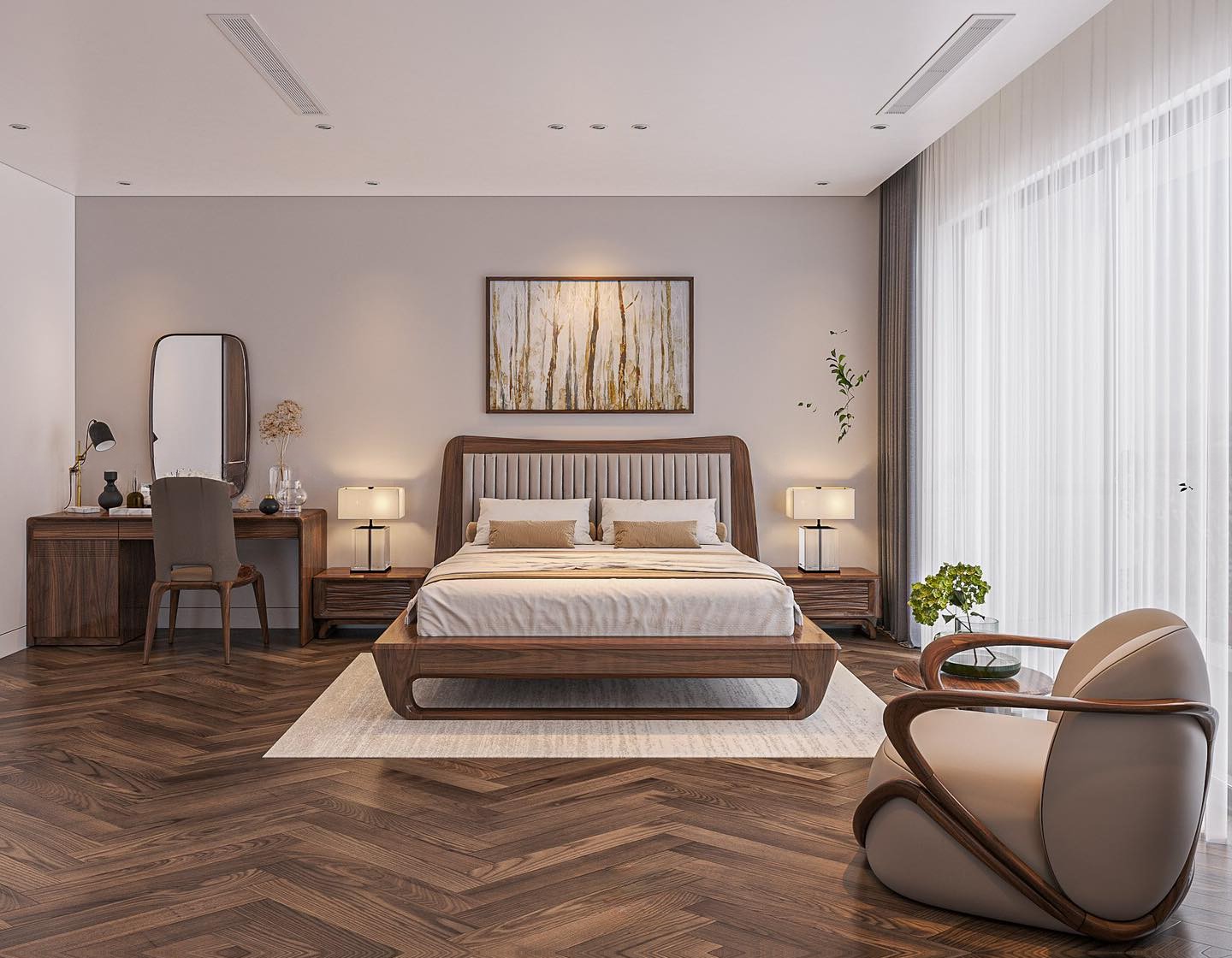 Tổng hợp 4 sàn gỗ tự nhiên cho phòng ngủ được yêu thích