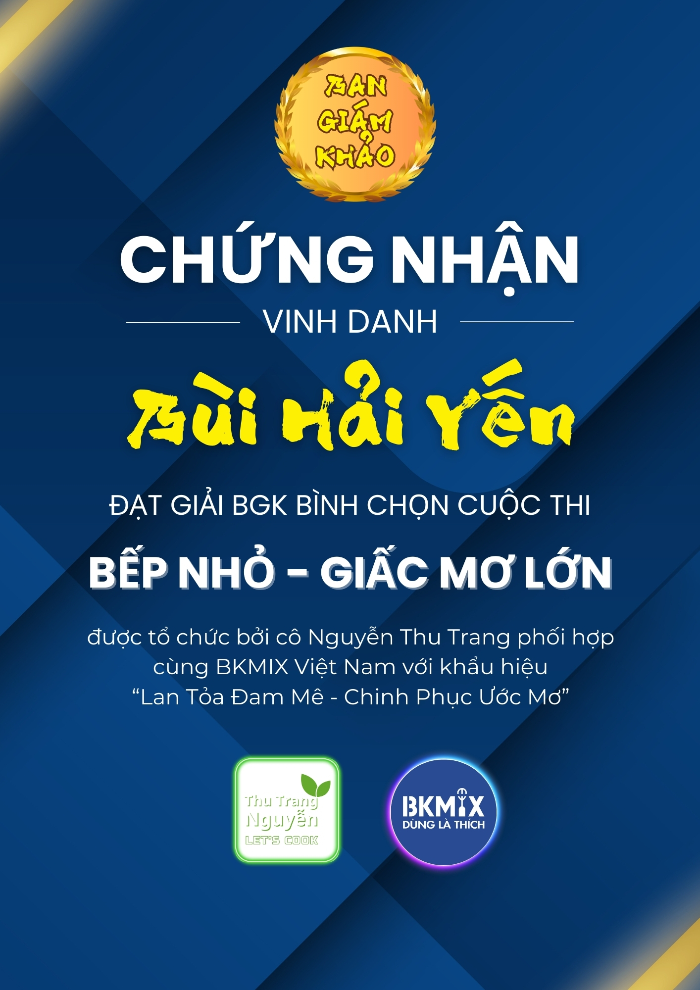 GIẢI BAN GIÁM KHẢO – Bùi Hải Yến GIẢI BAN GIÁM KHẢO – Bùi Hải Yến