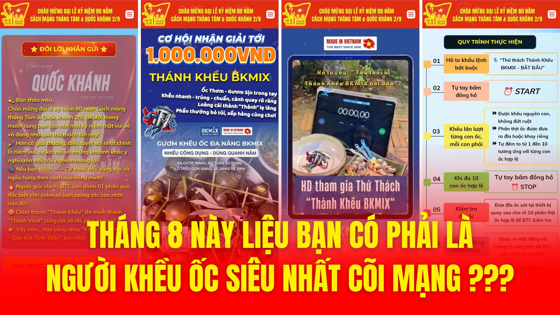 Thử Thách Thánh Khều BKMIX Tháng 8/2025 Chính Thức Khởi Động