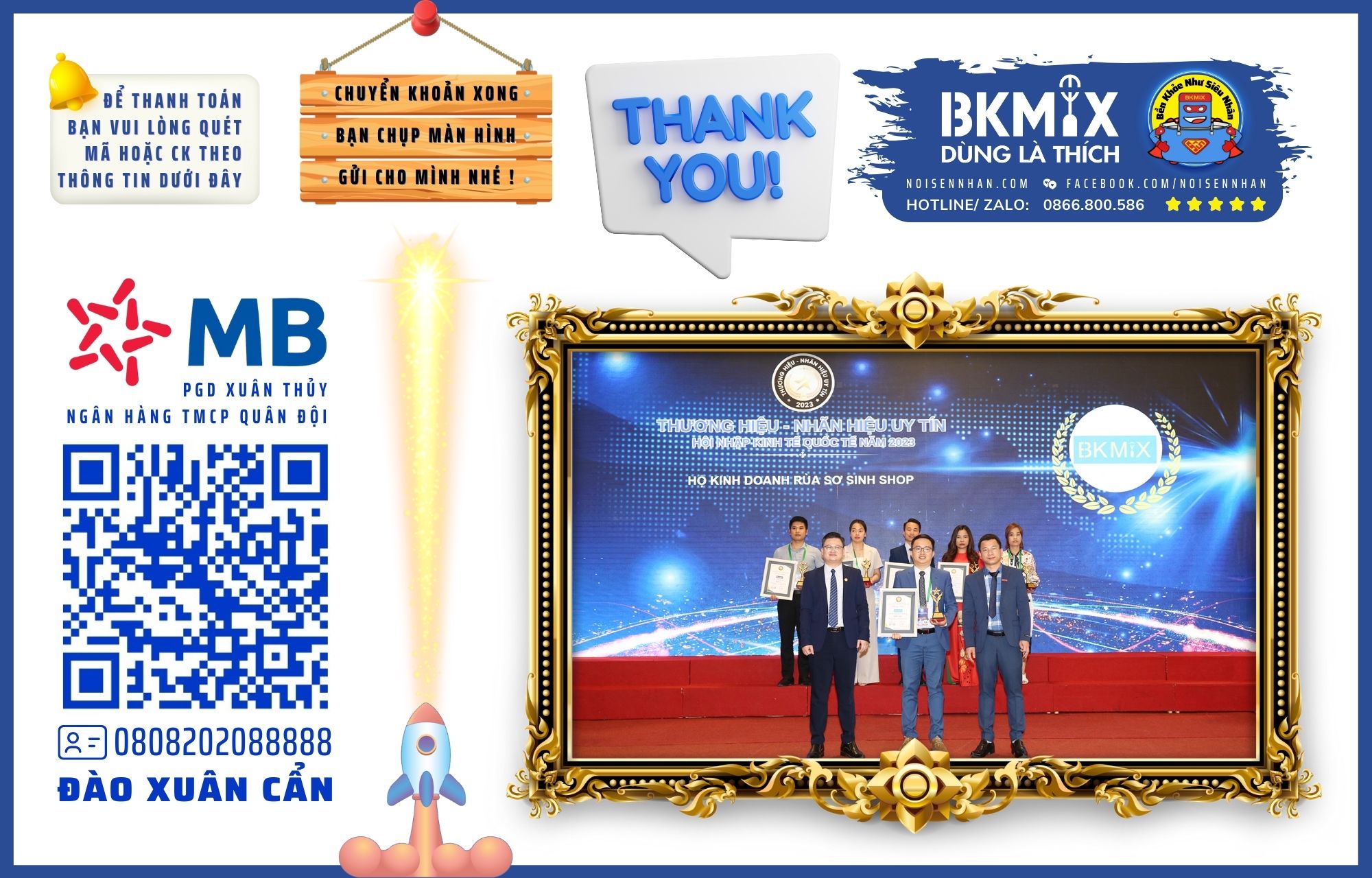 Mã QR thanh toán CK nồi sên nhân BKMIX