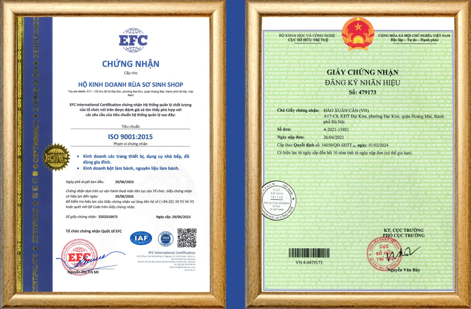 Chứng nhận ISO 9001:2015 và Đăng ký nhãn hiệu BKMIX