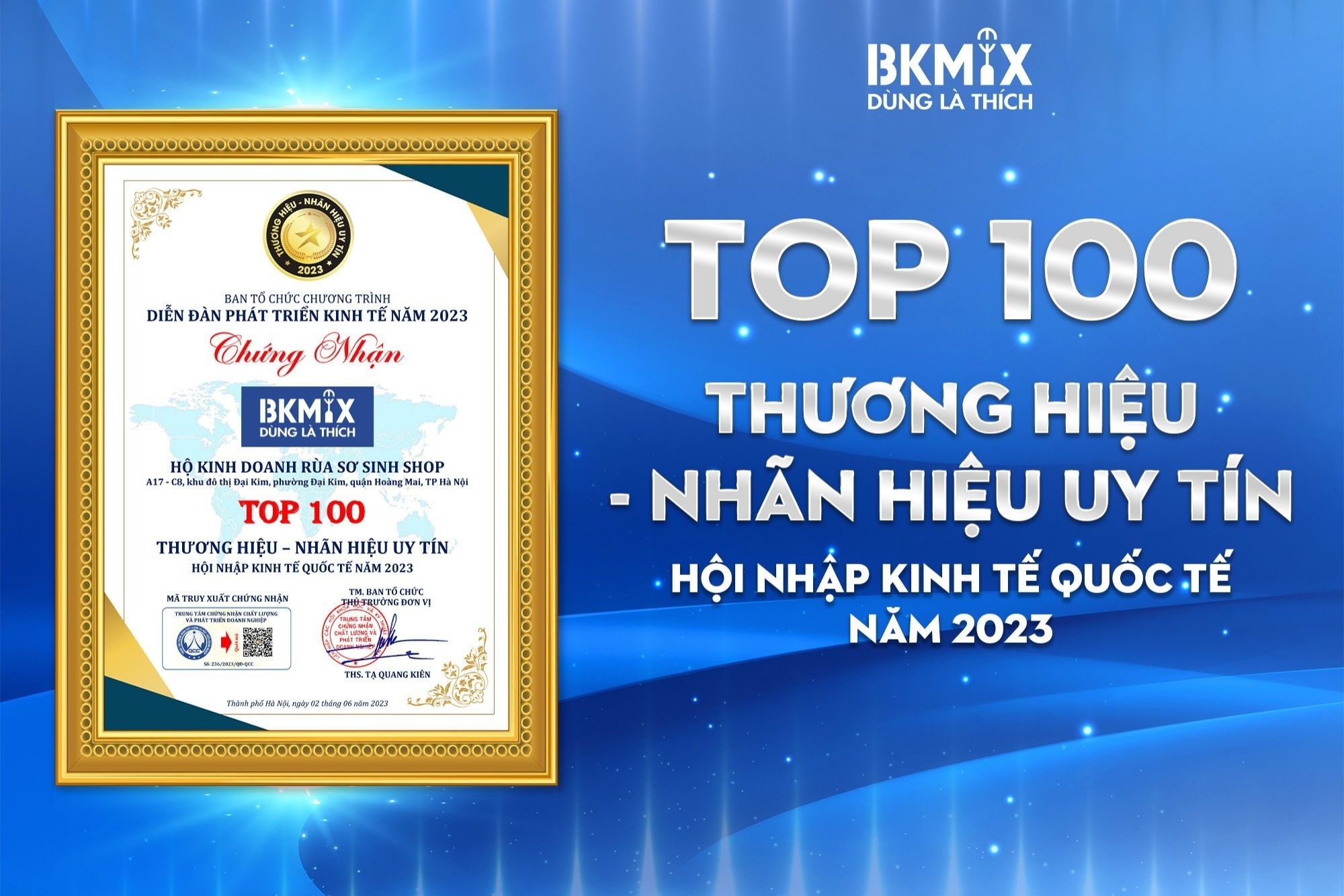 BKMIX - Thương hiệu Uy tín hội nhập Kinh tế quốc tế 2023