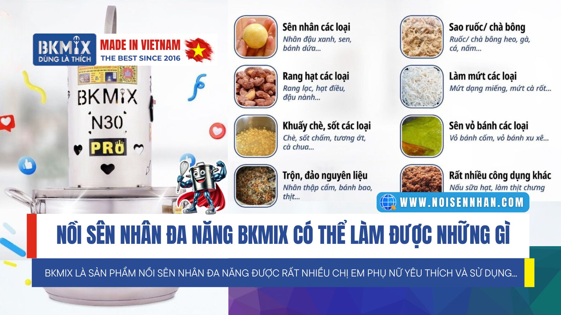 Nồi sên nhân đa năng BKMIX có thể làm được những gì?