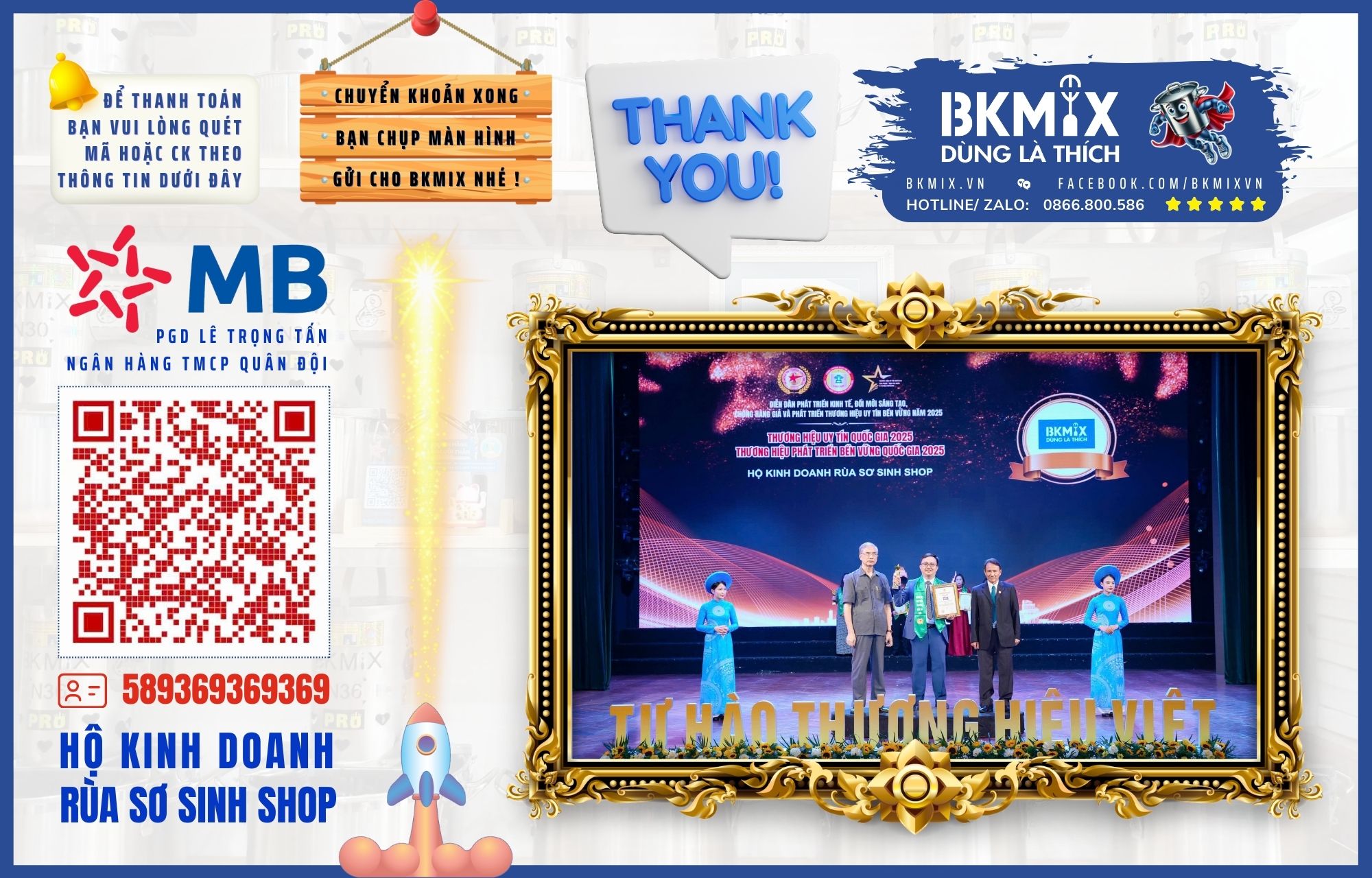 Mã QR thanh toán CK nồi sên nhân BKMIX