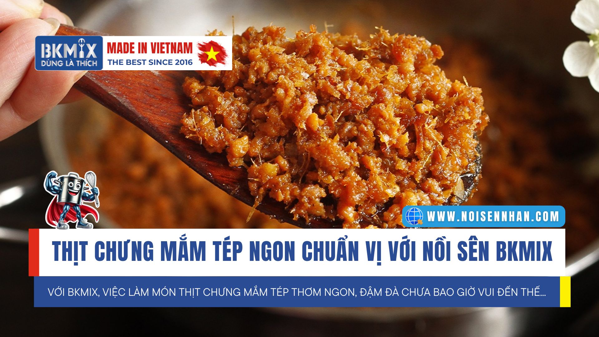 Thịt Chưng Mắm Tép Ngon Chuẩn Vị Với Nồi Sên Nhân BKMIX