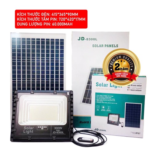 Đèn pha led năng lượng mặt trời 300Watt JD-8300L