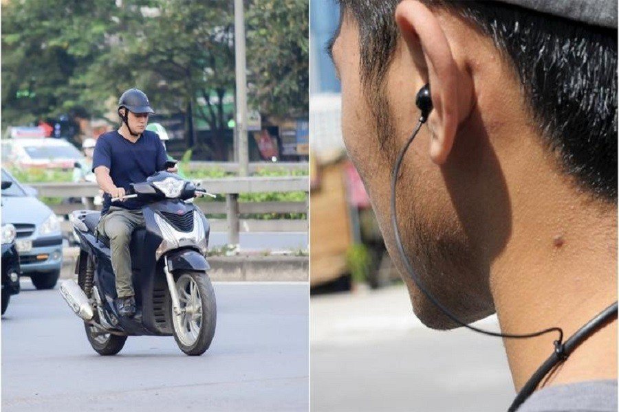 Không nên đeo tai nghe trong khi lái xe