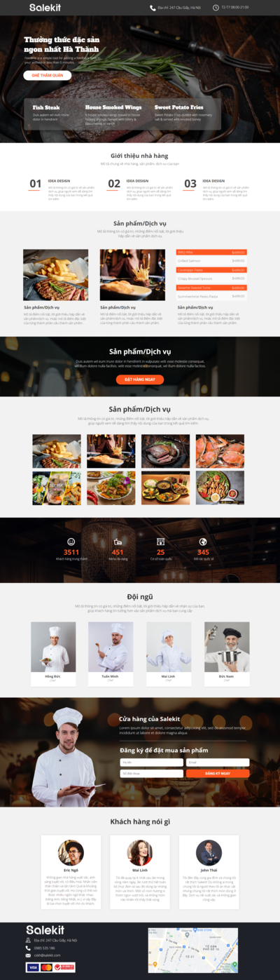 landingpage Nhà hàng 04 