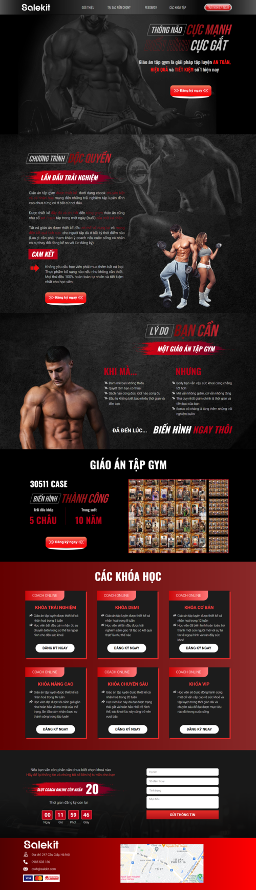 landingpage Giáo án tập Gym 